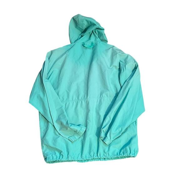 Vintage Patagonia Men's Teal Blue Snap 1/4 Zip Hooded Jacket Size Medium - Picture 3 of 9